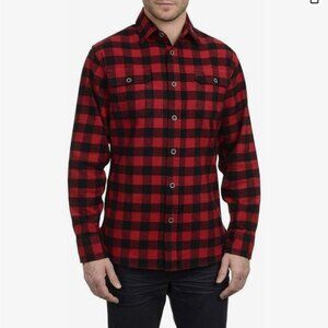 Jachs Red and Black Buffalo Plaid Button-Up Shirt